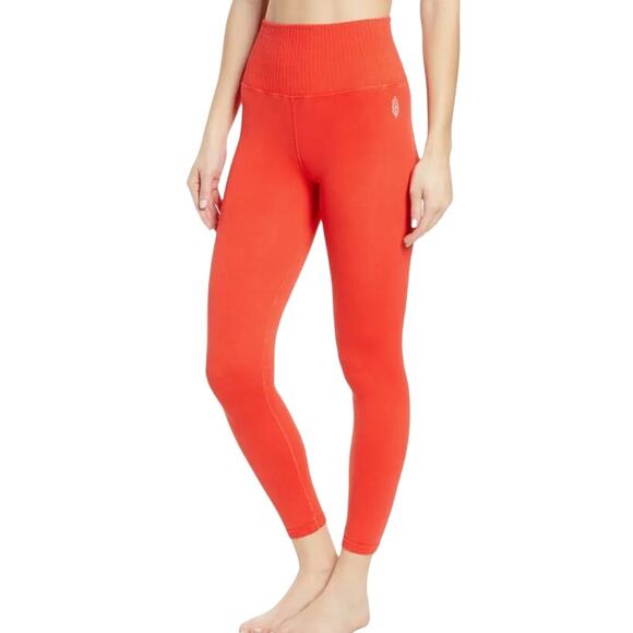 Free People Pants - Free People Good Karma Leggings in Neon Red/Orange size M/L